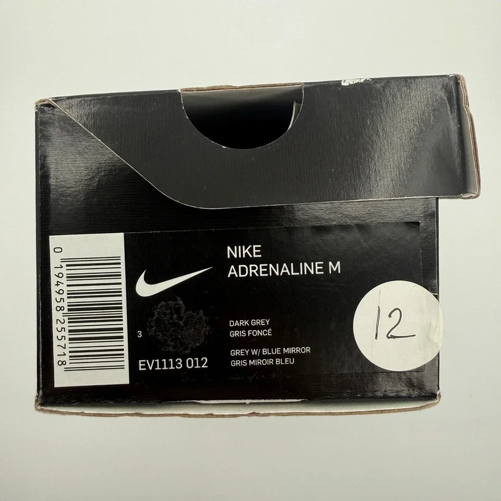 Nike Adrenaline M Sunglasses Mens Dark Grey Blue Mirror Sport Wrap EV1113 012